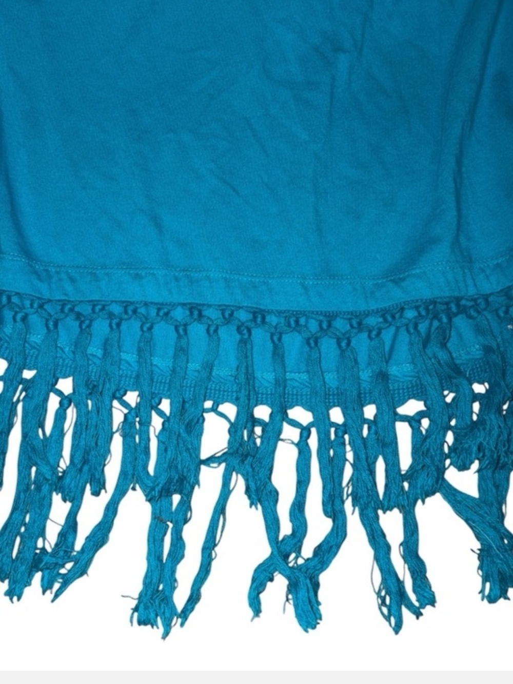 Denim 24/7 Turquoise Fringe Swim Cover-Up - Picture 6 of 8